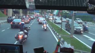 To the Football Game with a Police Escort in Kuala Lumpur [upl. by Aikahc860]