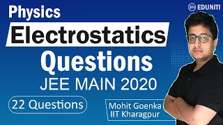 Electrostatics JEE Main 2020 Question Solutions  PYQs by Mohit Goenka [upl. by Keelia]