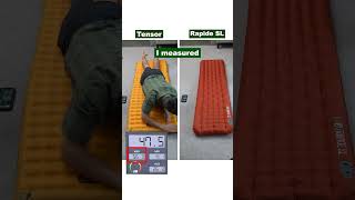 Tensor Vs Rapide Which Backpacking Pad is Quieter shorts [upl. by Manlove]