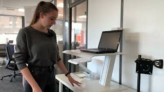 QuickStand station debout assis un bureau accessible électrique [upl. by Ad]