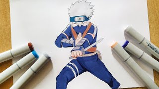 How to Draw Young Kakashi Hatake  Step By Step Tutorial  Naruto [upl. by Htiduj593]