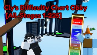 Clys DIfficulty Chart Obby All Stages 1225 [upl. by Monique]