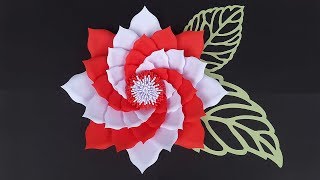 DIY Paper Flower Tutorial for Wedding Backdrop with Free Template [upl. by Yrtnahc]