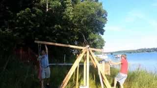 Loadingfiring a trebuchet [upl. by Chrissie711]