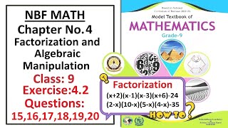 Math Class 9 NBF Exercise 42 Questions 15 16 17 18 19 20  Solution – FBISE [upl. by Myrvyn]