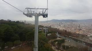 Teleferic de Montjuic Barcelona Cable car Kabelbaan [upl. by Farman]