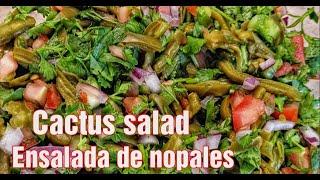 Easy Cactus salad •Ensalada de nopalesverosjourneyvlogss [upl. by Ahselyt]