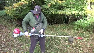 Review  Honda UMK425LE With Oregon Universal Brushcutter Blade [upl. by Nohtan]