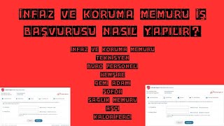 İNFAZ VE KORUMA✅MEMURU İŞ BAŞVURUSU NASIL YAPILIR [upl. by Arrek]