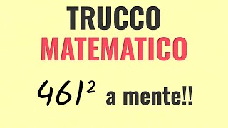 Calcolo Mentale Rapido  Moltiplicazioni Avanzate e Quadrati dei Numeri di Tre Cifre [upl. by O'Meara]