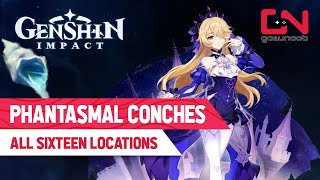 16 Phantasmal Conch Locations in Genshin Impact  Fischl Outfit Unlocked [upl. by Xuaegram]