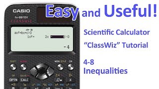 ClassWiz Calculator Tutorial  Algebra 48 Inequalities [upl. by Adelbert]