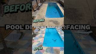 Pool deck resurfacing Before and After [upl. by Dorree]