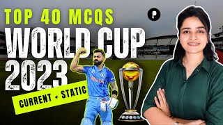 Top 40 MCQs on ICC Cricket World Cup 2023  Sports Current Affairs by Parcham Classes [upl. by Cypro]