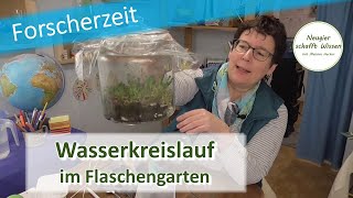 Flaschengarten bauen  einfache Experimente für Kinder für Zuhause Thema Wasserkreislauf und Wetter [upl. by June]