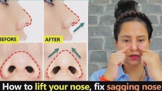 🐽how to get slimsmallshape nd sharp nose nose antiaging yoga📛try ityoga rupalrjfitnessbeauty [upl. by Aikenat]