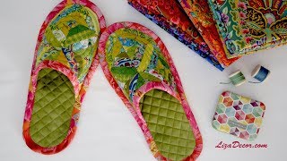 Slippers patchwork  FREE download pattern LizaDecorcom [upl. by Nivaj607]