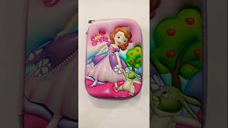 Princess sofia jumbo pencil box with filling stationery stationery schoolsupplies cutestationary [upl. by Bower949]