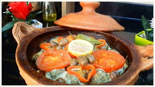 DELICIUOS MOROCCAN MEATBALLS SARDINES 🐟TAJINE RECIPE yumyum😋😋 [upl. by Showker]