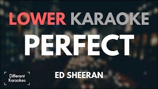 Ed Sheeran  Perfect LOWER Key Karaoke [upl. by Azrim]