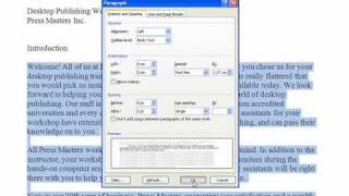 BTX4C1 Advanced Word 2007  Margins and Indenting [upl. by Townsend156]