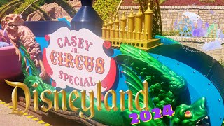 NEW 4K Casey Jr Circus Train  Storybook Malfunction 😵‍💫  DISNEYLAND 2024✨ FULL RIDE [upl. by Faustine]