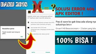 CARA MENGATASI KESALAHAN PARSE amp APK EDITOR ERROR [upl. by Scrivenor]