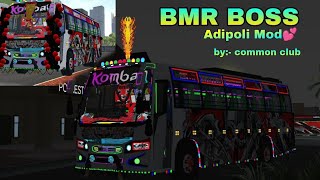 BMR BOSS Mod in bus simulator indonesia Full lights review  How to download amp add [upl. by Brozak]