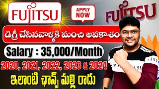 Permanent jobs  No Coding jobs  Fujitsu Recruitment 2024  Latest jobs in Telugu  VtheTechee [upl. by Aracat900]