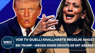 USA Hochspannung vor TVDuell Sieben knallharte Regeln Wegen einer drohte Donald Trump mit Absage [upl. by Etep]