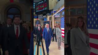 US Presidentelect Trump set to ring opening bell at New York Stock Exchange [upl. by Ellenwad750]