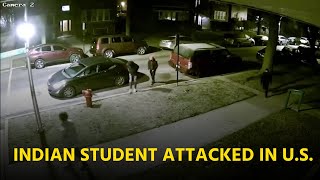 Watch Indian Student Attacked in US CCTV Captures IncidentENGLISH [upl. by Zosima197]