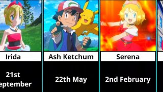 Pokemon Characters  Birthday Comparison [upl. by Walt28]