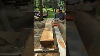 Cherry Slabs Chainsaw Milled on a Logosol F2 Plus chainsawmill oddlysatisfying cherry [upl. by Acceber871]