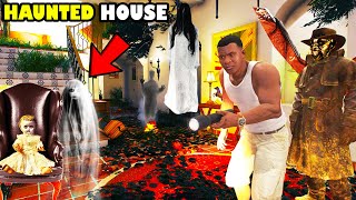 Franklin Went Inside The Scary Haunted House In GTA 5  SHINCHAN and CHOP [upl. by Jonas]