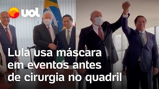 Lula usa máscara em eventos antes de cirurgia no quadril a pedido de médico [upl. by Ylirama]