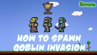 How To Spawn Goblin Invasion  Terraria 12 [upl. by Seem]