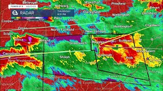 Tornado Warnings watches issued for multiple Northern Ohio counties Thursday evening [upl. by Ahsyak851]