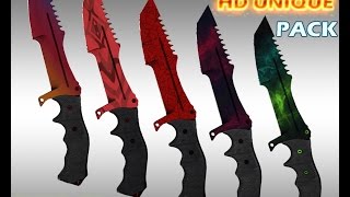 Huntsman knife HD unique pack for cs 16 [upl. by Tatiania298]