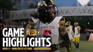 GAME HIGHLIGHTS  Hamilton TigerCats vs Ottawa Redblacks  Week 4 63024 [upl. by Eberta109]