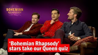 The stars of ‘Bohemian Rhapsody’ take our Queen quiz [upl. by Ragas]