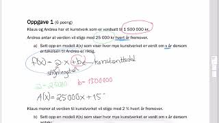 2P2PY Sette opp funksjonsuttrykk fra tekst [upl. by Einiar238]