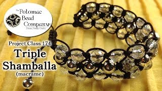 Make a Triple Shamballa Bracelet [upl. by Enimsaj]