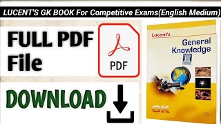 Lucents General Knowledge Book Full PDF Download Free  Mohit Success Academy [upl. by Wattenberg96]