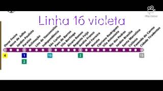 Avisos sonoros  Linha 16 Violeta Metrô Ficticia [upl. by Hakeber258]