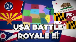 USA BATTLE ROYALE 50 States  Ages of Conflict [upl. by Aicelf640]