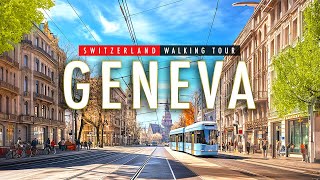 Geneva Switzerland 4K HDR  Walking Tour 4K60fps [upl. by Eelasor]