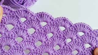 Easy Knitting Tunisian Baby Blanket  Tunus İşi Çok Kolay Şal Yelek Örgü Model [upl. by Regni]