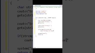 C Program To Compare Two Strings coding cplus programminglanguage python ccode cppprogram [upl. by Ellette696]