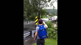 Hurricane Irene flooding Musconetcong River Hackettstown NJ 1 of 2 [upl. by Gilford]